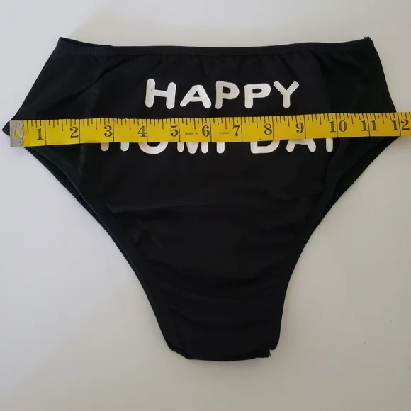 🆕️ NWT One Pair Black Novelty Panty - Picture 3 of 4